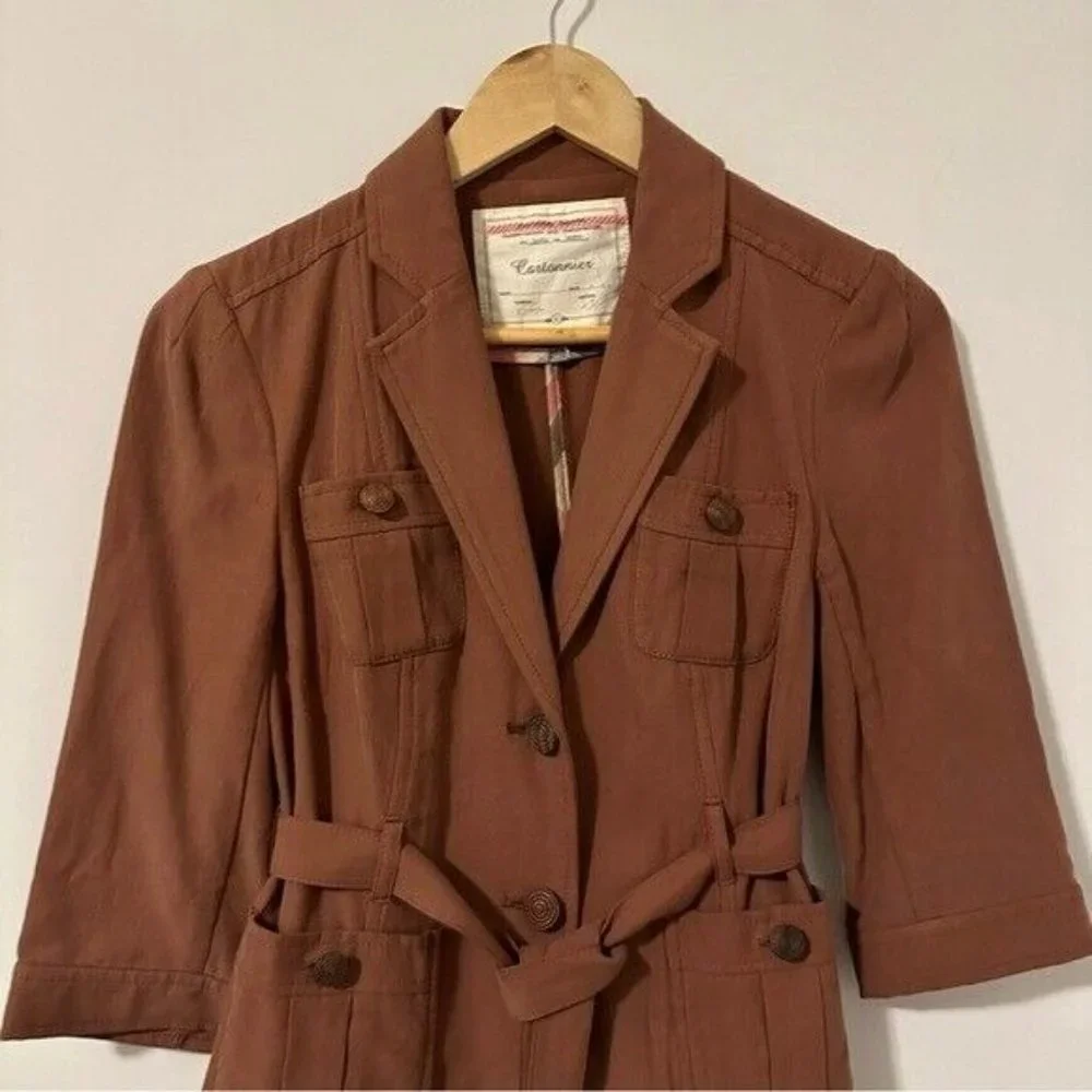 Anthropologie Cartonnier Silk Lightweight Blazer Jacket - Womens 0 - Picture 3 of 8